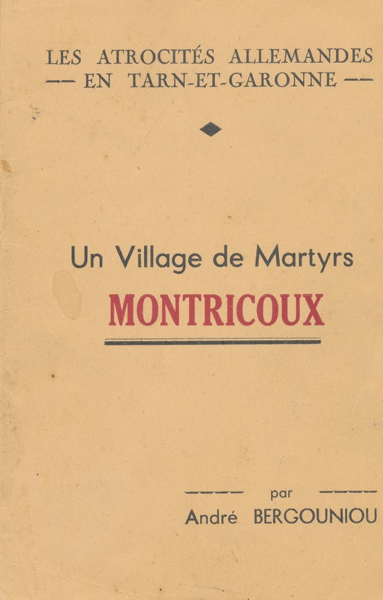 Montricoux un village de martyrs: couverture du livret