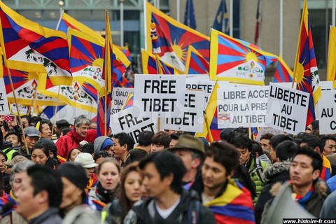 Manifestation  pour un Tibet libre -  Bruxelles