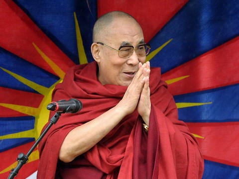 Le Dalaï Lama à Glastonbury -2015